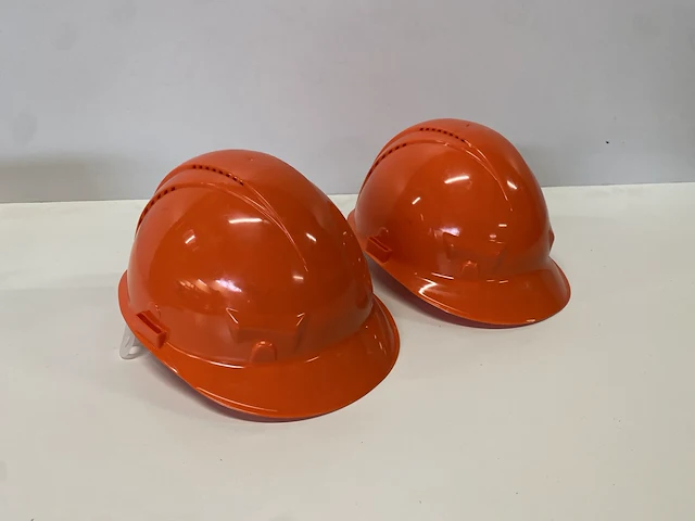 Veiligheidshelm oranje - 12st - afbeelding 2 van  4