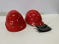 Veiligheidshelmen rood - 12st - afbeelding 2 van  4