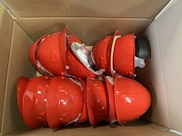Veiligheidshelmen rood - 12st - afbeelding 2 van  4