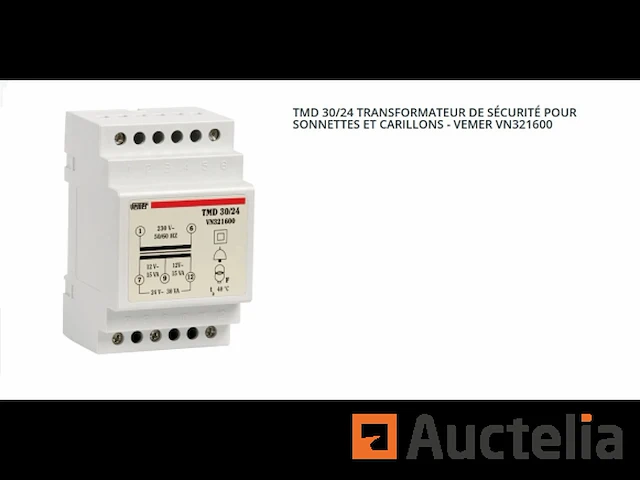 Vemer vn321600 tmd 30/24 deurbel en gong veiligheidstransformator - afbeelding 1 van  1