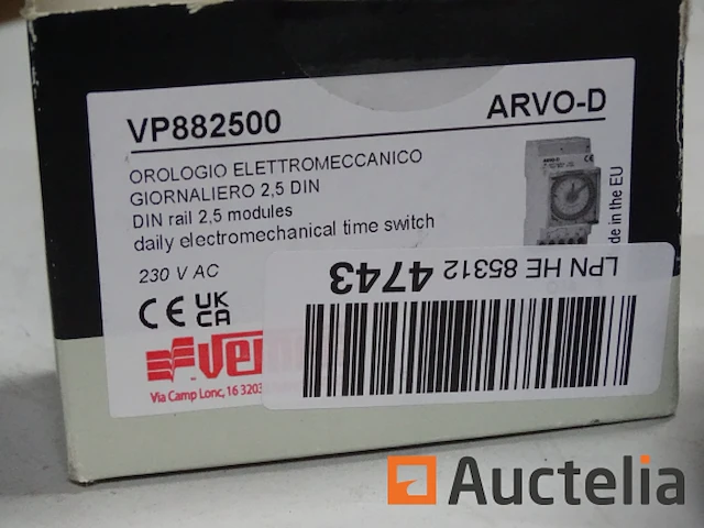 Vemer vp882500 arvo-d elektromechanische schakelklok - afbeelding 3 van  4