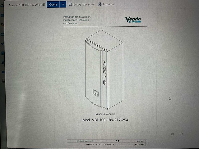Vendo v254 automaat - afbeelding 13 van  20