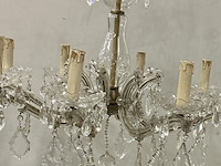 Venitiaanse kroonluchter in kristal, met 8 armen,jaren'50 - afbeelding 2 van  2