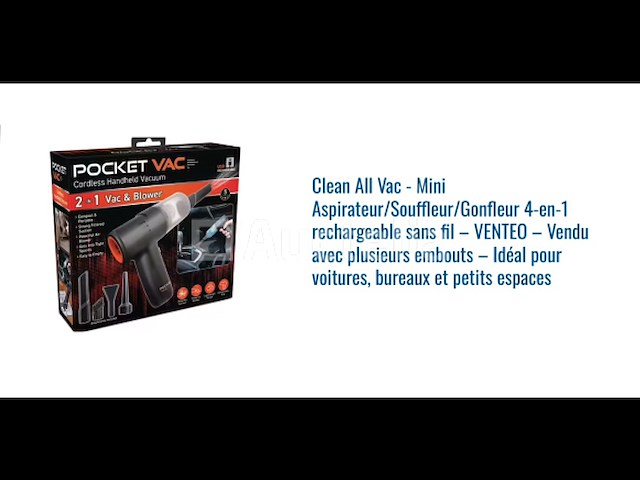 Venteo miracle pocket vac draadloze stofzuiger/blazer/inflator - afbeelding 1 van  1