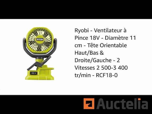 Ventilator 18 v ryobi rcf18-0 - afbeelding 1 van  2