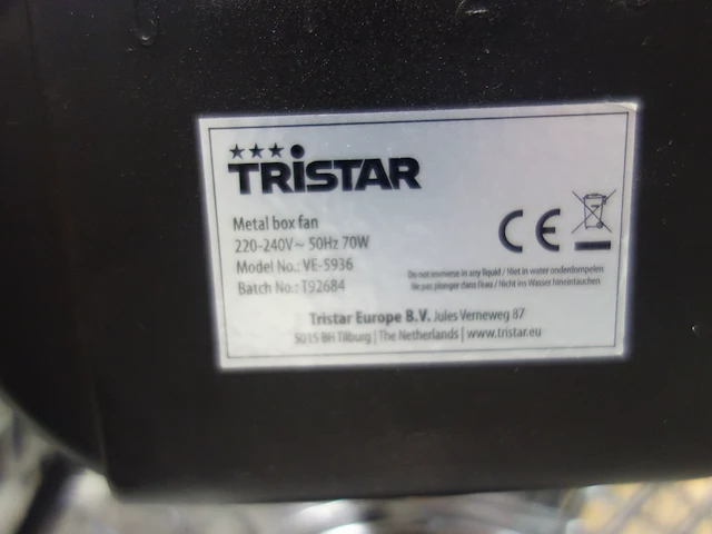 Ventilator tristar - afbeelding 3 van  3