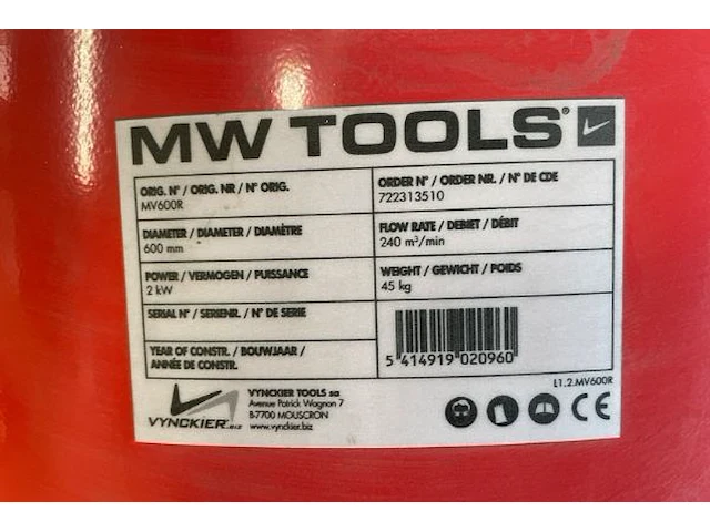Ventilator vynckier tools - afbeelding 3 van  5