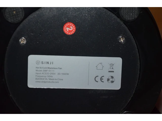 Ventilator/verwarming sinji sibf-0111 met afstandsbediening - afbeelding 2 van  3