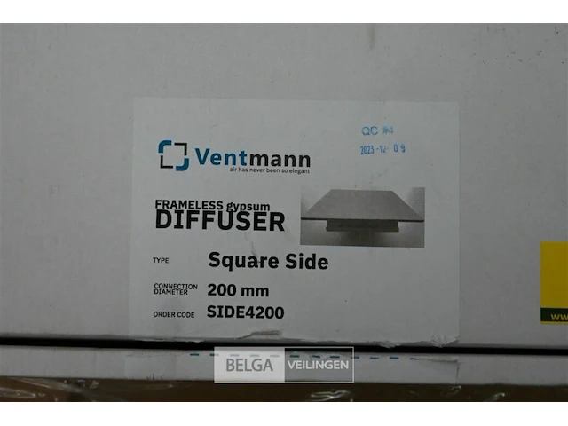 Ventmann frameless gypsum diffuser ø240 mm - afbeelding 2 van  2