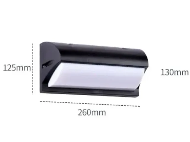 Venus 10 x wandlamp 12w led - ip54 waterproof - 3500k warm wit (saw-05) - afbeelding 3 van  4