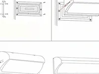 Venus 10 x wandlamp 12w led - ip54 waterproof - 3500k warm wit (saw-05) - afbeelding 4 van  4