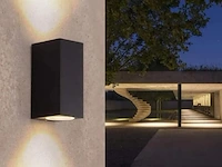 Venus 20 x moderne rechthoekige wandlamp gu10 duo waterproof zwarte aansluiting