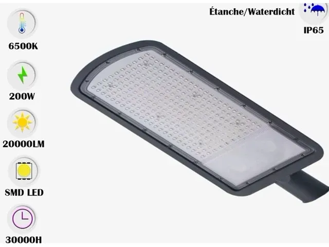 Venus 25x straatverlichting 200w - led smd waterdicht ip65 - 6500k koud wit - afbeelding 1 van  5