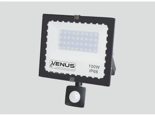 Venus 30x schijnwerper 100w led met sensor - ip66 waterdicht 6500k koud wit - afbeelding 1 van  3