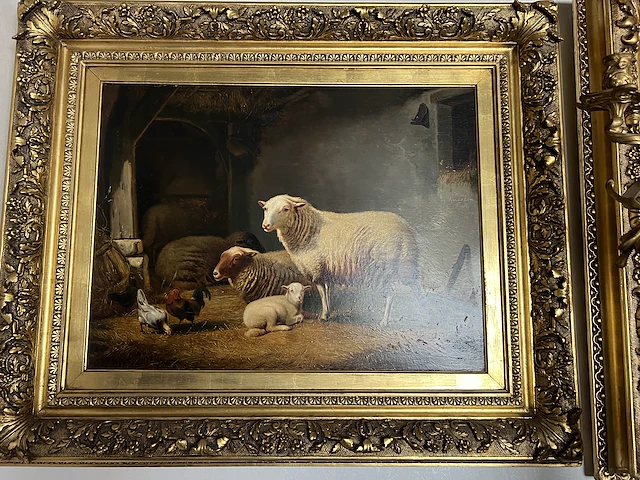 Verboeckhoven eugène schilderij op paneel - afbeelding 1 van  2
