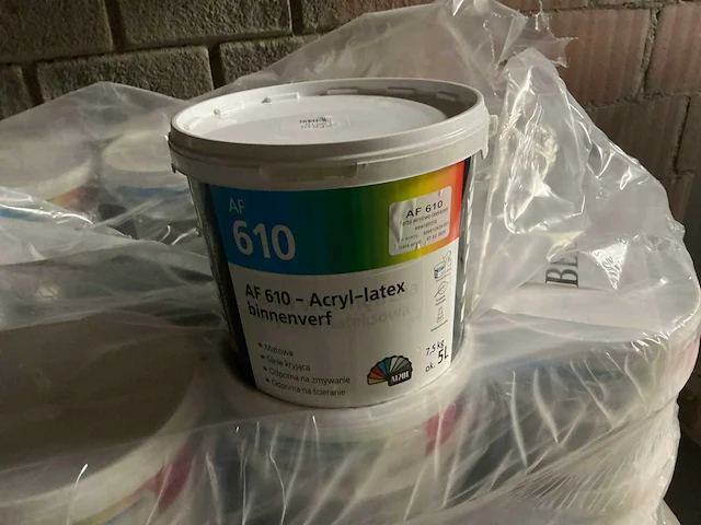 Verf klasse 2 ral 9010 muurverf 5 liter (30x) - afbeelding 3 van  4