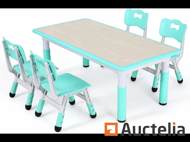 Verf tafel set met 4 stoelen - afbeelding 2 van  6