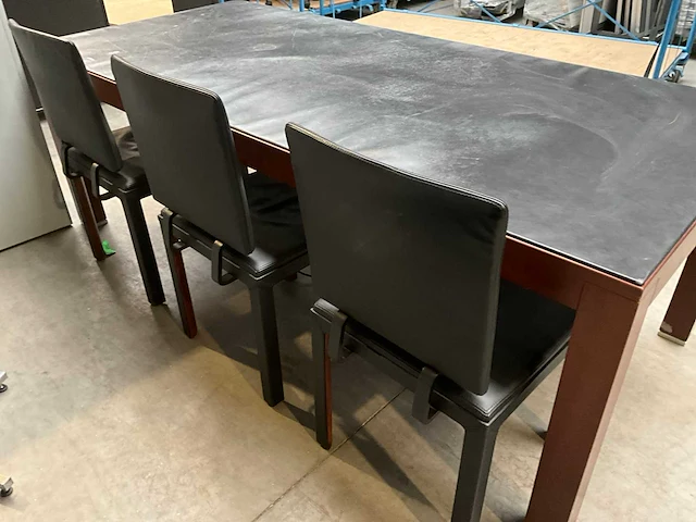 Vergadertafel 220x100 + 3x stoel - afbeelding 1 van  8