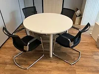 Vergadertafel + 4x vergaderstoel seger - afbeelding 1 van  9