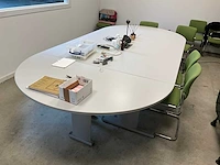 Vergadertafel + diverse stoelen (11x) - afbeelding 1 van  14
