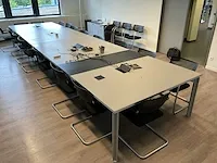 Vergadertafel incl. ingebouwde stopcontacten zonder stoelen - afbeelding 1 van  6