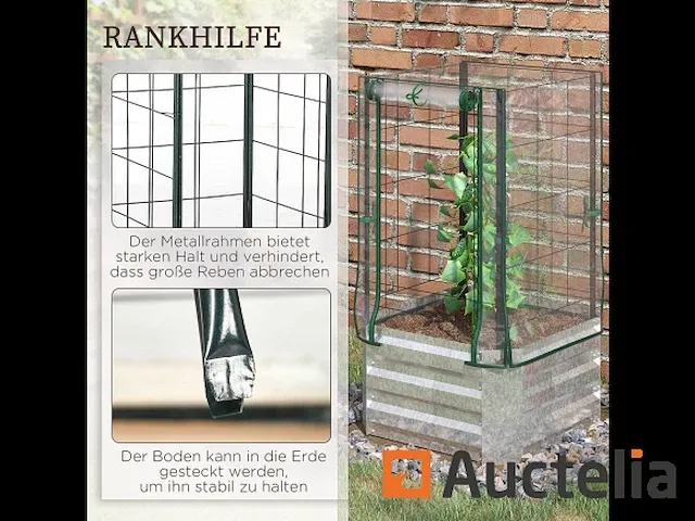 Verhoogde plantenbak, set van 3 kassen met deksel - afbeelding 3 van  6