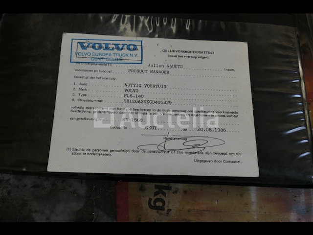 Verhuiswagen met achterlap volvo fl6-140 (1986-451.079 km-vin:yb1e6axgb405329) - afbeelding 13 van  37