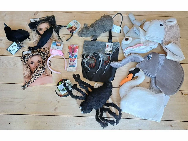 Verkleed accessoires en decoratie - dieren (62x) - afbeelding 1 van  6