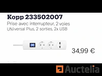 Vermogen strip met usb opladen kopp 233502007 - afbeelding 1 van  2