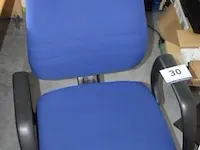 Verr bureaustoel, blauwe stof bekleed - afbeelding 1 van  1