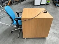 Verrijdbaar bureau + bureastoel vitra - afbeelding 1 van  7