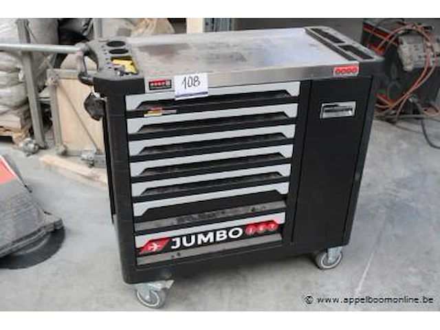 Verrijdbaar gereedschapkar jet jumbo met inhoud - afbeelding 1 van  4