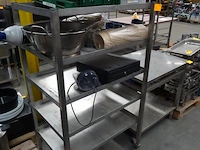Verrijdbaar inox rek + inhoud - afbeelding 1 van  7