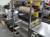 Verrijdbaar inox rek + inhoud - afbeelding 2 van  7