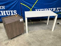 Verrijdbaar kastje + bijzettafel - afbeelding 1 van  7