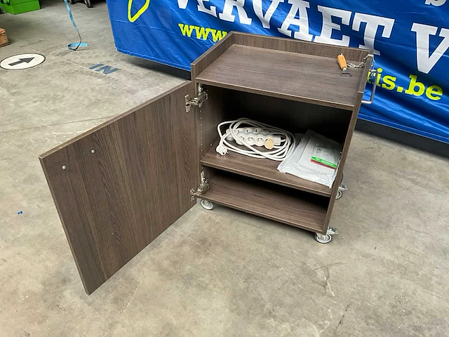 Verrijdbaar kastje + bijzettafel - afbeelding 3 van  7