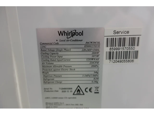 Verrijdbare airco whirlpool - afbeelding 4 van  5