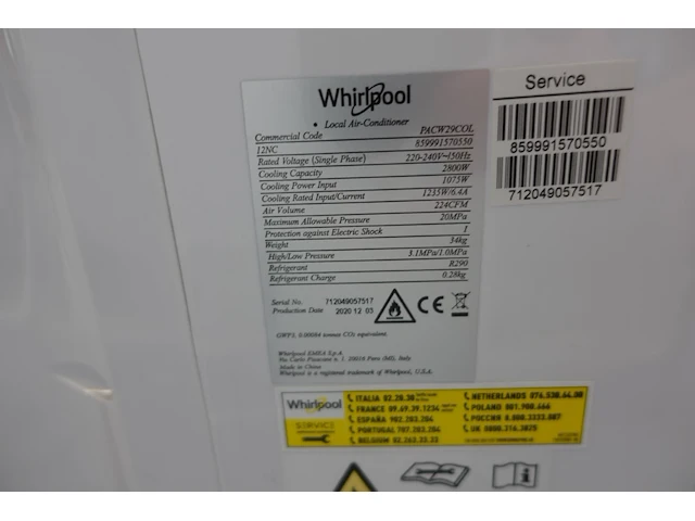 Verrijdbare airco whirlpool - afbeelding 5 van  6