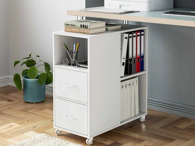 Verrijdbare archiefkast - wit (x2) - afbeelding 1 van  6