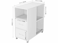 Verrijdbare archiefkast - wit (x2) - afbeelding 3 van  6