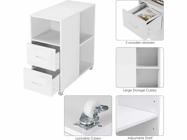Verrijdbare archiefkast - wit (x2) - afbeelding 5 van  6