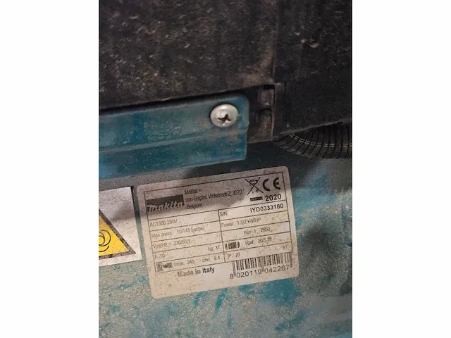 Verrijdbare compressor makita ac 1300 - afbeelding 4 van  5