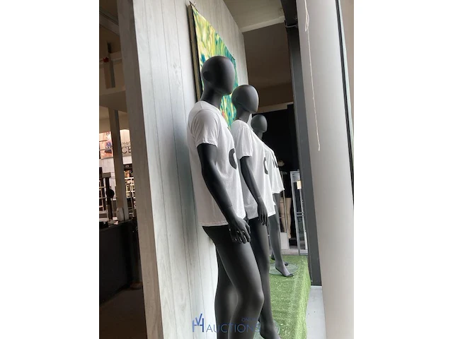 Verrijdbare display met 3 paspoppen - afbeelding 3 van  4