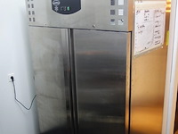 Verrijdbare/ dubbele inox koelkast combisteel - afbeelding 1 van  6