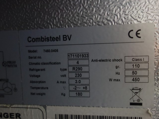 Verrijdbare/ dubbele inox koelkast combisteel - afbeelding 6 van  6
