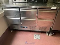 Verrijdbare gekoelde rvs werktafel - afbeelding 1 van  3