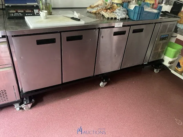Verrijdbare gekoelde rvs werktafel - afbeelding 1 van  4