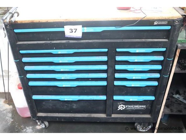 Verrijdbare gereedschapswagen met inhoud - afbeelding 1 van  7