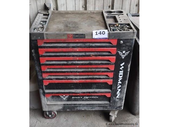 Verrijdbare gereedschapswagen met inhoud - afbeelding 1 van  4