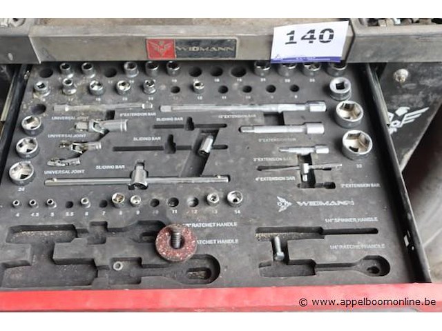 Verrijdbare gereedschapswagen met inhoud - afbeelding 2 van  4